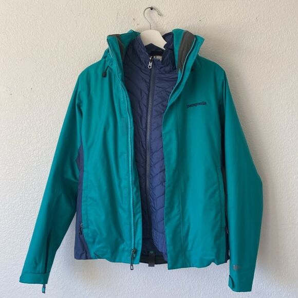 Patagonia Teal 3 in 1 Snowbelle Jacket - Picture 2 of 8